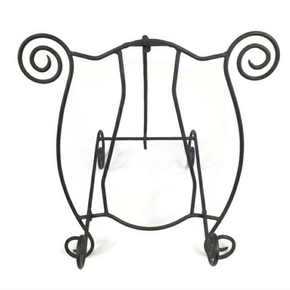 Unbranded Brown Tone Wrought Iron Tabletop Display Easel Book Artwork Photos